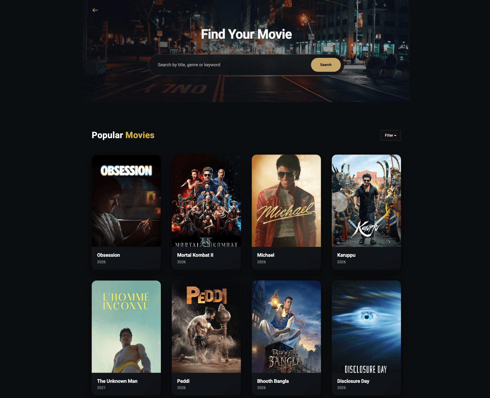 Movie Vault movie search application
