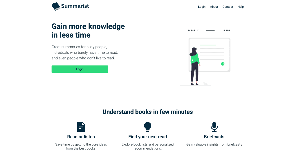 Summarist audiobook platform interface